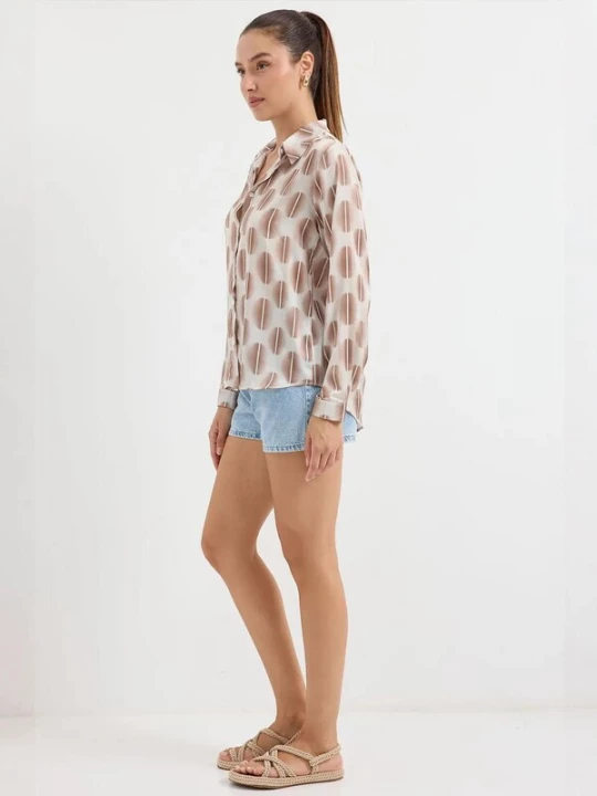 Foto van product Bigdart Shirt bruin / wit