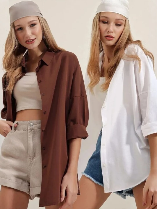 Foto van product Bigdart Shirt bruin / wit