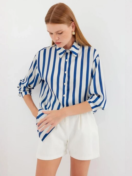Foto van product Bigdart Shirt marine / wit