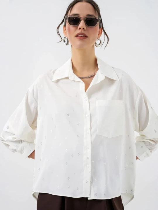 Foto van product Bigdart Shirt zilvergrijs / wit
