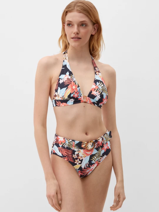 Foto van product Bikinibroekje met hoge taille en ceintuur s.Oliver zwart