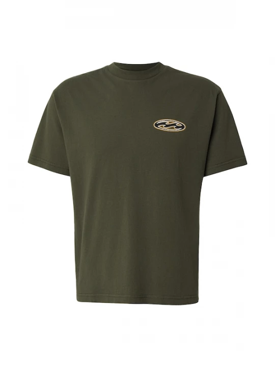 Foto van product BILLABONG Shirt 'BAD PILL WAVE' goudgeel / olijfgroen / zwart