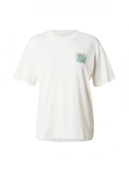 Foto van product BILLABONG Shirt 'Catching Waves' hemelsblauw / groen / abrikoos / wit