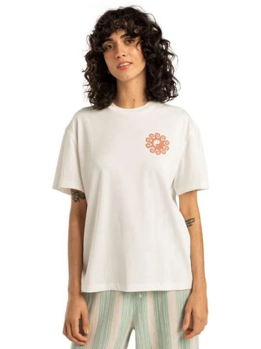 Foto van product BILLABONG Shirt 'Sunshine Living' lichtbruin / sering / abrikoos / wit