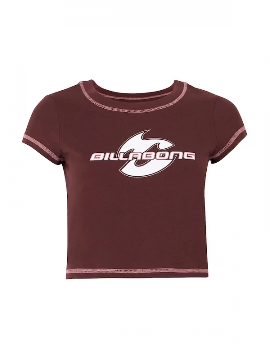 Foto van product BILLABONG Shirt 'SUPALOVE' chocoladebruin / rosa / wit