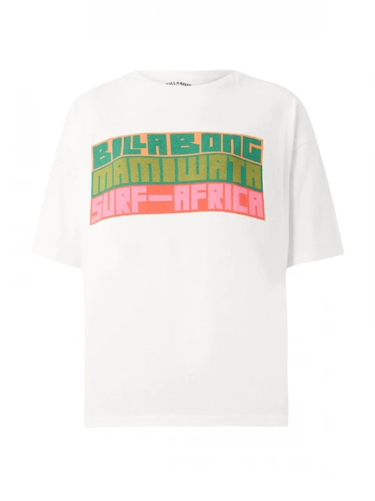 Foto van product BILLABONG Shirt 'SURF AFRICA' groen / lichtoranje / rosa / wit