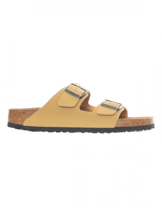 Foto van product BIRKENSTOCK Sandalen 'Arizona Birko Flor Narrow Fit Latte Cream' citroen
