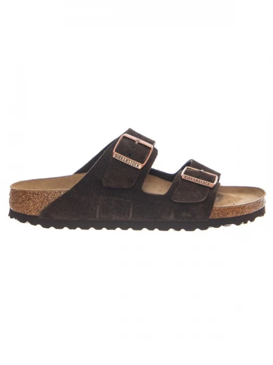Foto van product BIRKENSTOCK Sandalen 'Arizona Suede Leather Narrow Fit Mocha' bruin