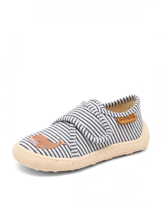 Foto van product BISGAARD Huisschoenen navy / cognac / wit