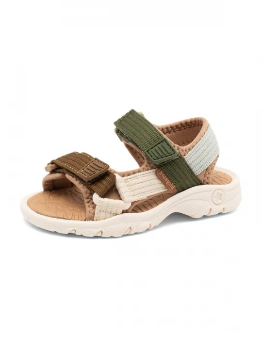 Foto van product BISGAARD Open schoenen 'Nico' lichtbeige / bruin / kaki / mintgroen