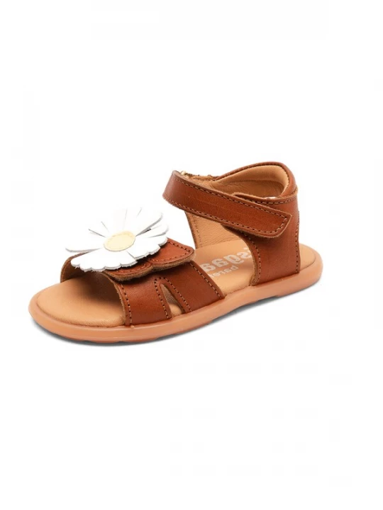 Foto van product BISGAARD Sandalen 'Oya' cognac / lichtgeel / wit