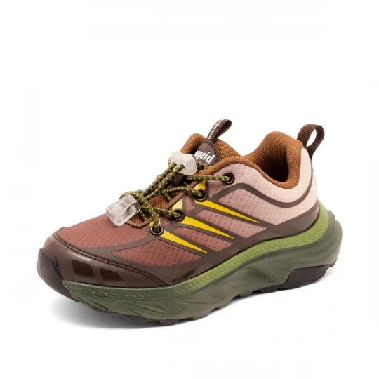 Foto van product BISGAARD Sneakers 'Fred' lichtbeige / bruin / kastanjebruin / goudgeel