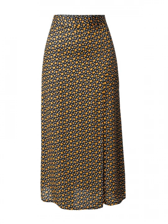 Foto van product Bizance Paris Rok 'JADE' geel / zwart / offwhite