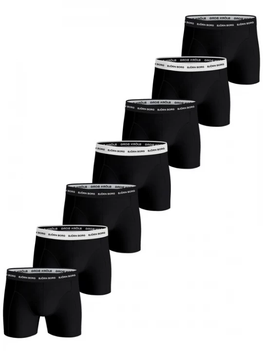 Foto van product BJÖRN BORG Boxershorts zwart gemêleerd / wit