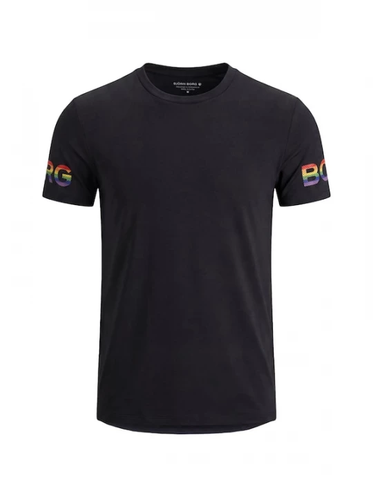 Foto van product BJÖRN BORG Functioneel shirt pasteelgeel / sering / watermeloen rood / zwart