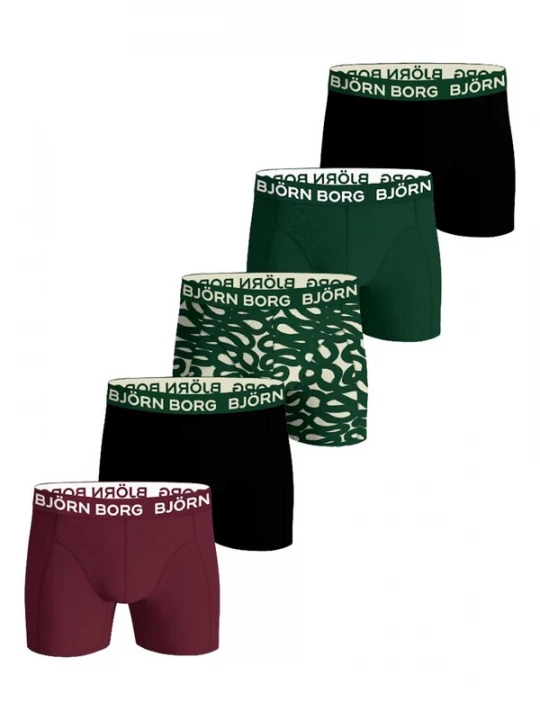 Foto van product BJÖRN BORG Sportondergoed groen / bourgogne / zwart / wit