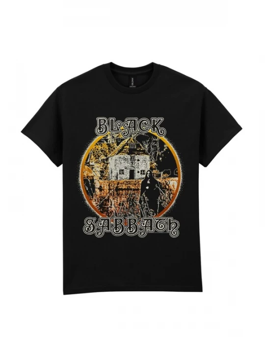 Foto van product BLACK SABBATH Shirt 'Black Sabbath Black Sabbath Debut Cracked T-Shirt' zwart