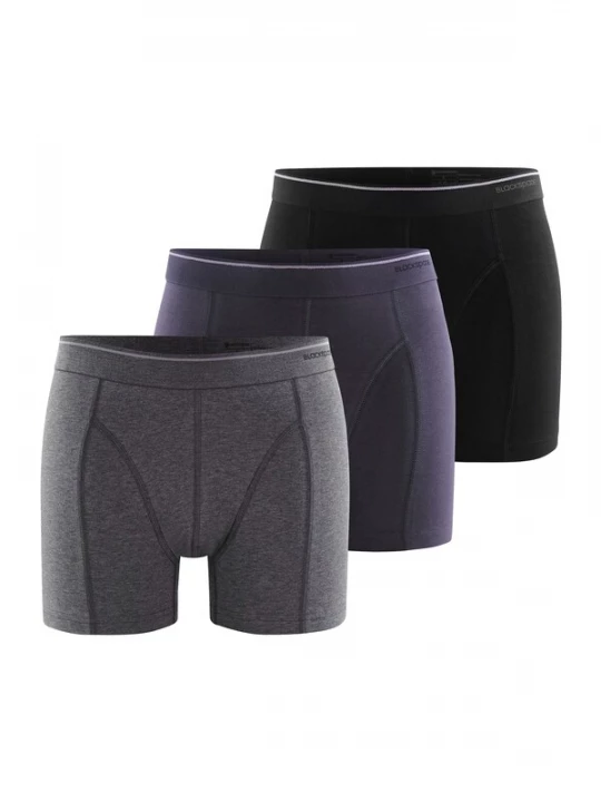 Foto van product Blackspade Boxershorts ' Tender Cotton ' donkerblauw / grijs gemêleerd / zwart
