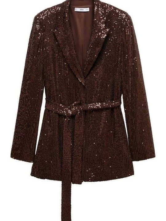 Foto van product Blazer Mango cognac