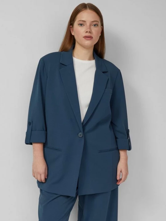 Foto van product Blazer met omslag QS blauw