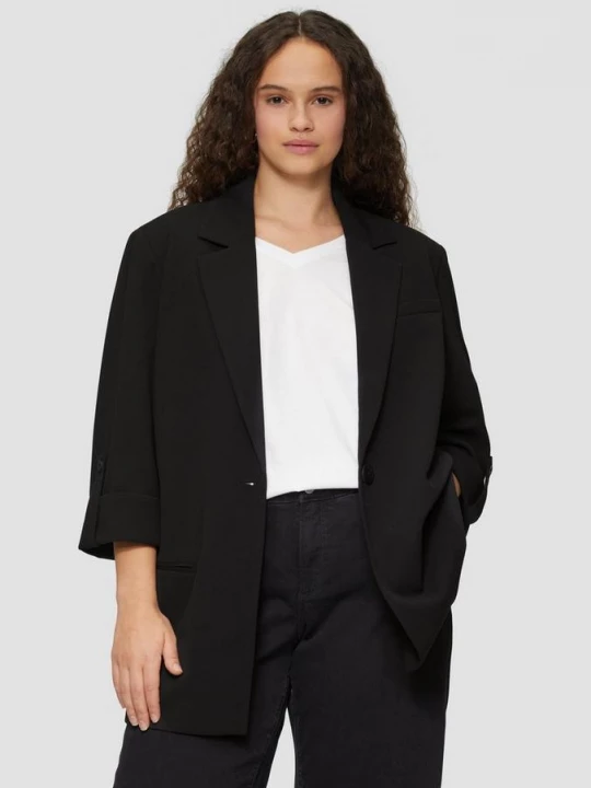 Foto van product Blazer met reverskraag QS zwart
