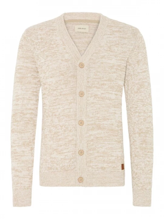 Foto van product BLEND Gebreid vest 'Damon' beige gemêleerd