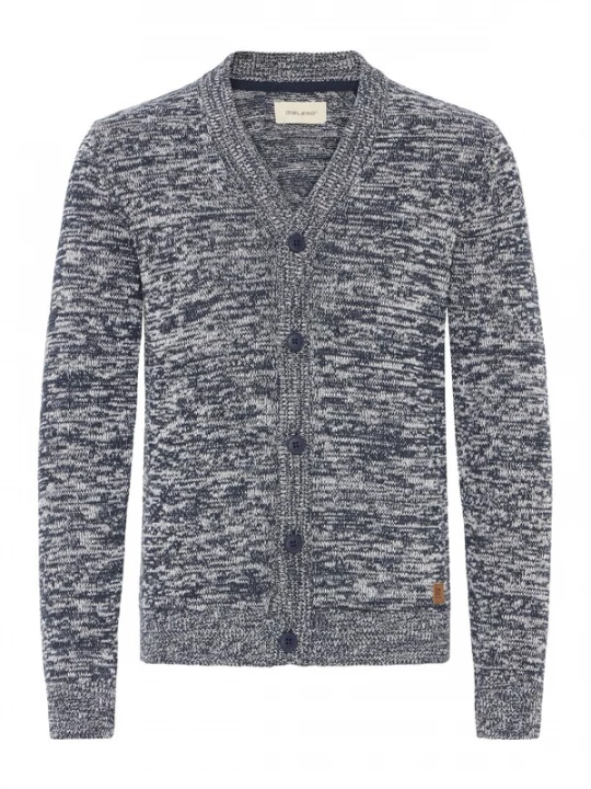 Foto van product BLEND Gebreid vest 'Damon' grijs gemêleerd