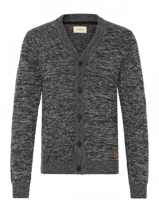 Foto van product BLEND Gebreid vest 'Damon' zwart gemêleerd