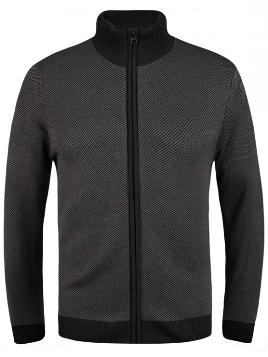 Foto van product BLEND Gebreid vest 'Londer' donkergrijs / zwart