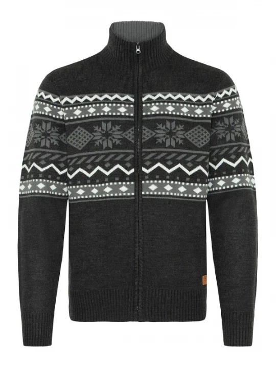 Foto van product BLEND Gebreid vest 'Nova' grijs / zwart / wit