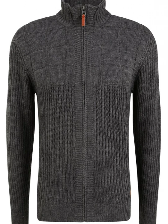 Foto van product BLEND Gebreid vest 'Oteros' bruin / grijs