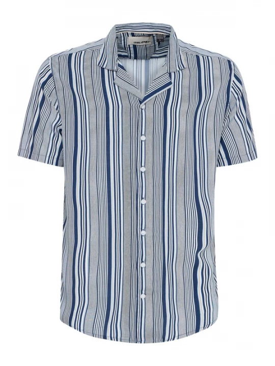 Foto van product BLEND Overhemd blauw / grijs / wit