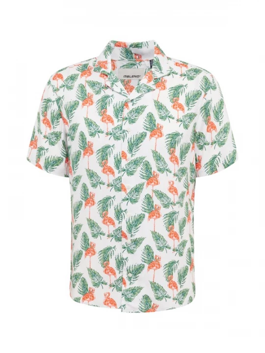 Foto van product BLEND Overhemd groen / oranje / wit