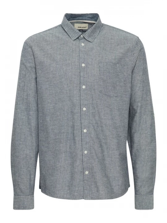 Foto van product BLEND Overhemd smoky blue / zilvergrijs