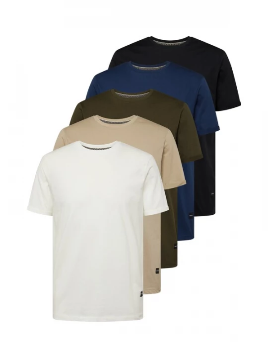 Foto van product BLEND Shirt beige / blauw / donkerblauw / wit