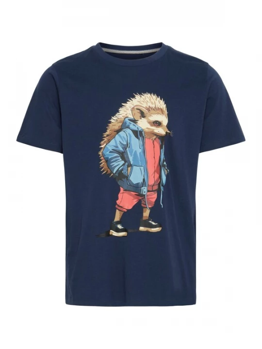 Foto van product BLEND Shirt beige / lichtblauw / donkerblauw / lichtrood