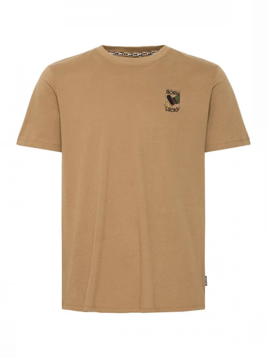 Foto van product BLEND Shirt beige / lichtbruin / groen