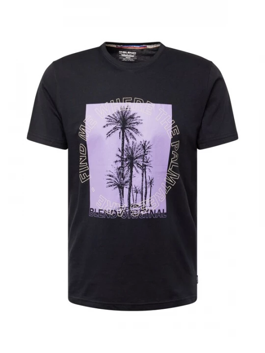Foto van product BLEND Shirt beige / lila / zwart