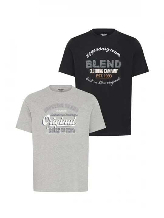 Foto van product BLEND Shirt ' BHBenop 2 Pack ' grijs