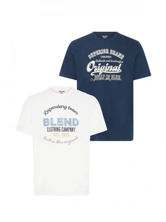 Foto van product BLEND Shirt ' BHBenop 2 Pack ' wit