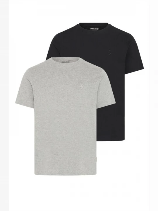 Foto van product BLEND Shirt ' BHEbal 2 PACK ' grijs