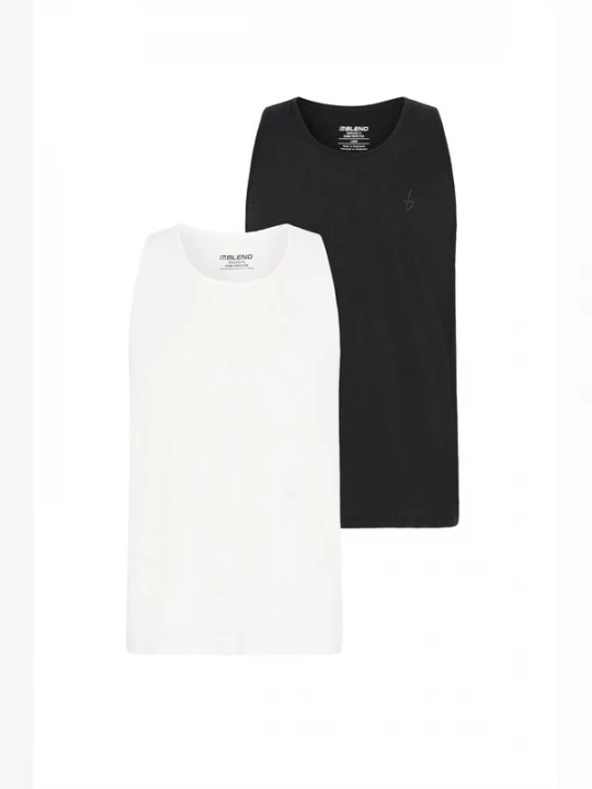Foto van product BLEND Shirt ' BHEbil 2 PACK ' wit