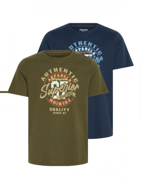 Foto van product BLEND Shirt 'BHJACE' blauw / kaki / gemengde kleuren