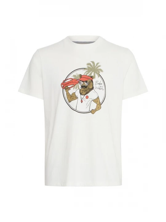 Foto van product BLEND Shirt 'BHJerron' beige / lichtrood / zwart / wit