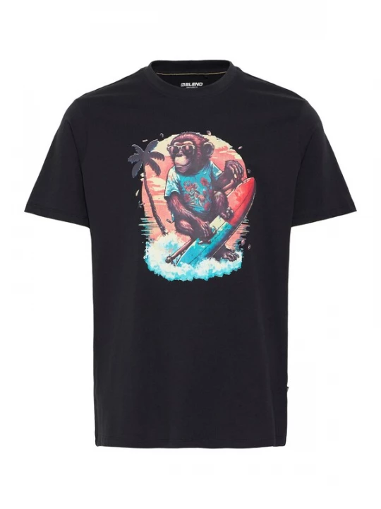 Foto van product BLEND Shirt 'BHJessy' azuur / bruin / lichtrood / zwart