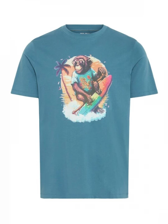 Foto van product BLEND Shirt 'BHJessy' saffier / bruin / lichtoranje / offwhite