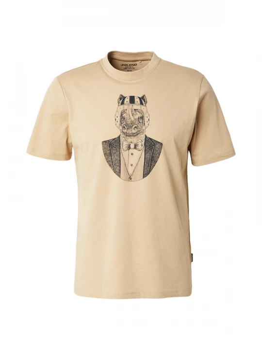 Foto van product BLEND Shirt 'BHKAY' cappuccino / zwart