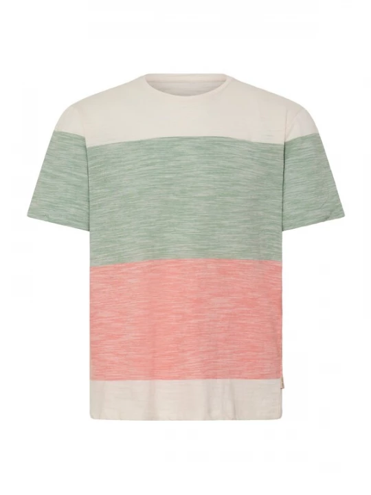 Foto van product BLEND Shirt 'BHKEITH' crème / olijfgroen / koraal
