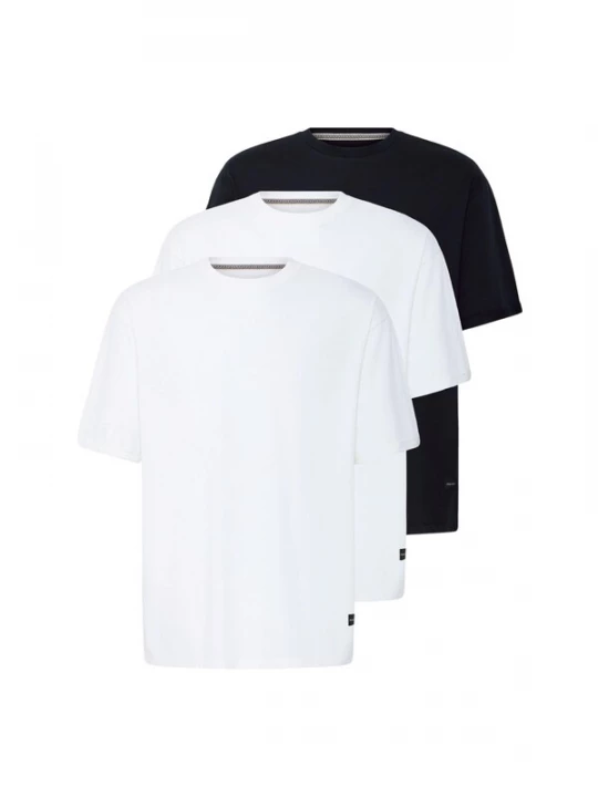 Foto van product BLEND Shirt ' BHKriso 3 Pack ' zwart / wit