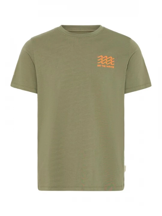 Foto van product BLEND Shirt 'BHSun Island' limoen / olijfgroen / oranje